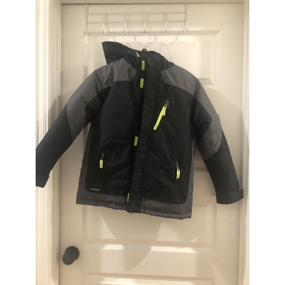 Champion boys Black, Gray & Neon Yellow 3IN 1 Coat M/M 8/10 Read Desc.